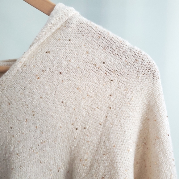 2 left! NWT Elan Born to Shine Sparkle Hood Sequin Sweater - Picture 5 of 8